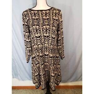 Derek Heart sweater dress, tan and black